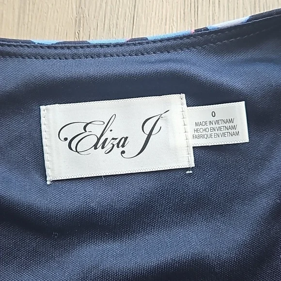 Eliza J Blue Polka Dot Faux Wrap Dress 0 like new - Picture 4 of 8